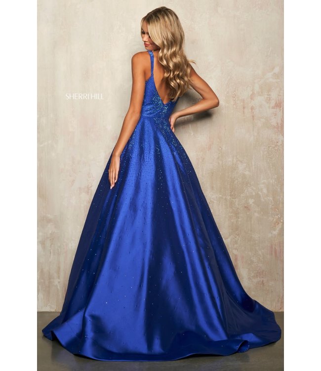 54154 Robe Brillante En A Navy