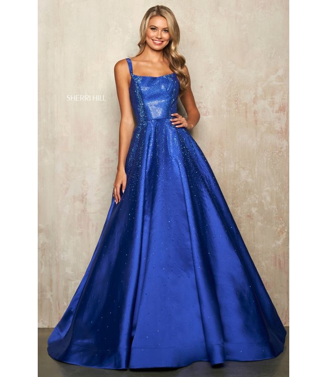 54154 Robe En A Brillante Royal