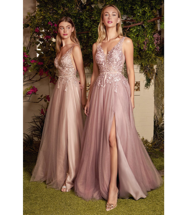 5401 Nude décolleté avec broderies