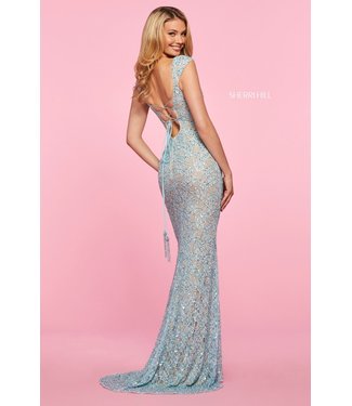 53446 Robe En Dentelle Brillante Emeraude