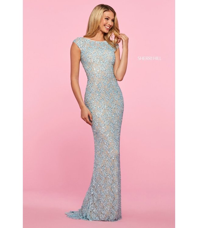 53446 Robe En Dentelle Brillante Emeraude