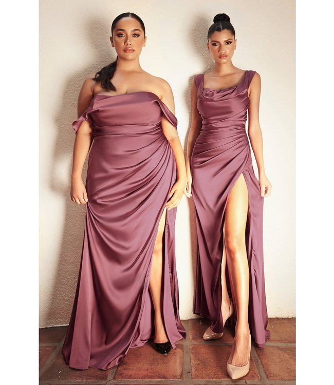 8847 Mauve Rose satin avec fente
