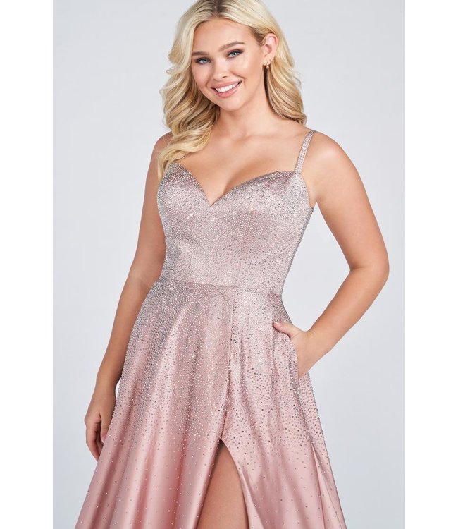 122015 Dusty Rose / Silver bustier en coeur