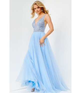 05818 Robe Bleu Poudre en Tulle