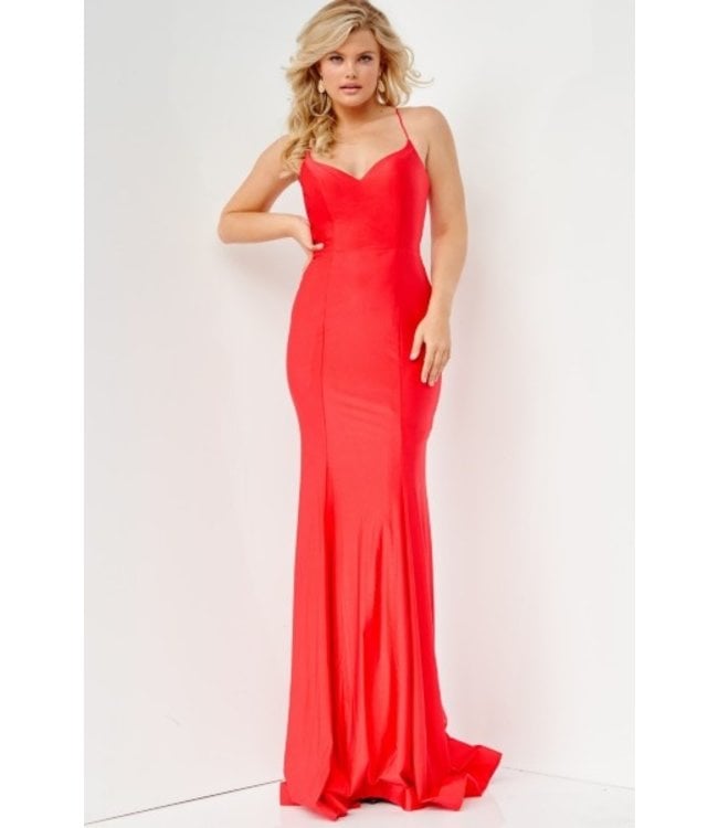 Jovani 07643 Robe Rouge Ajustée