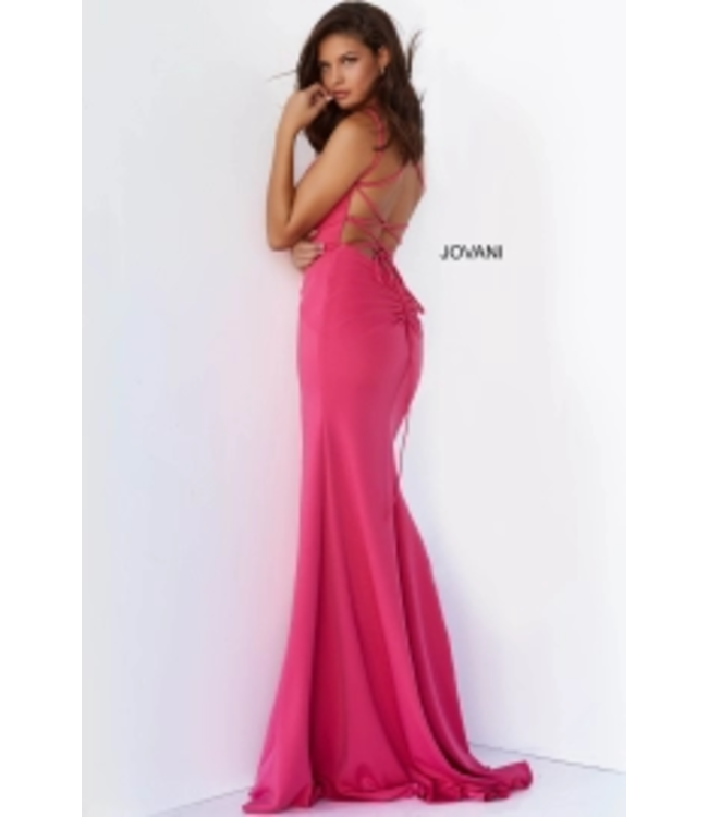 07402 Robe Ajustée Avec Dos Lacé Noire