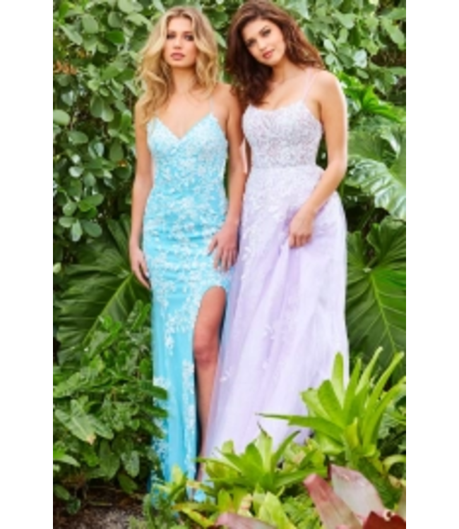 Jovani 06644 Robe À Dos Lacé Lilas