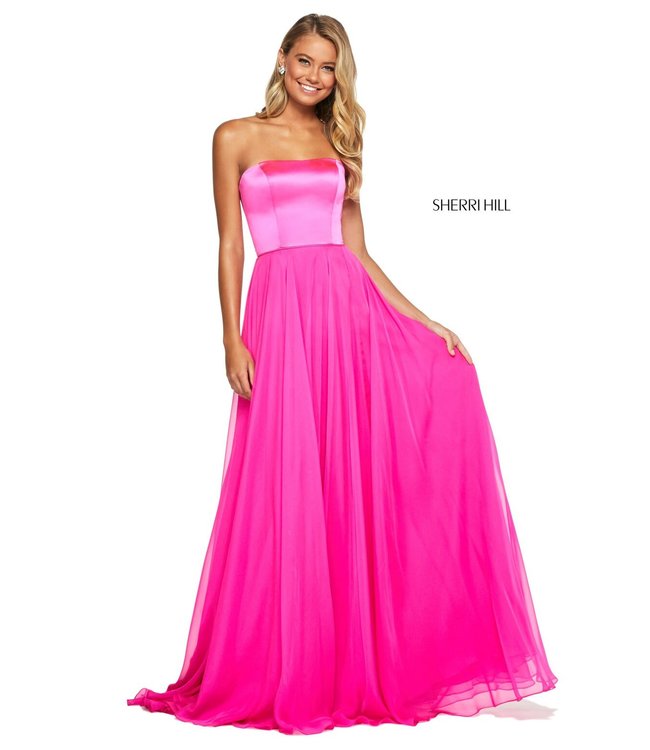 Sherri Hill 53574 Robe Bustier En Satin