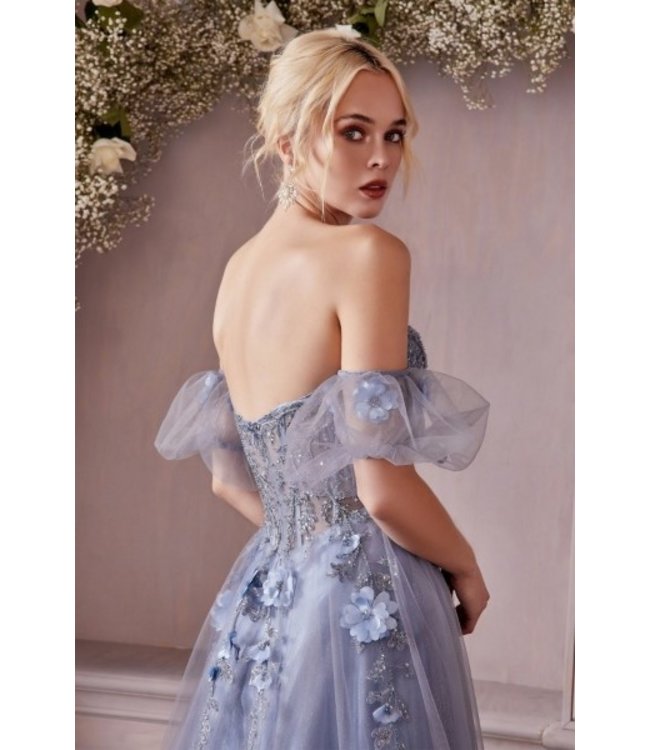 100191 Robe Bleu Fumé