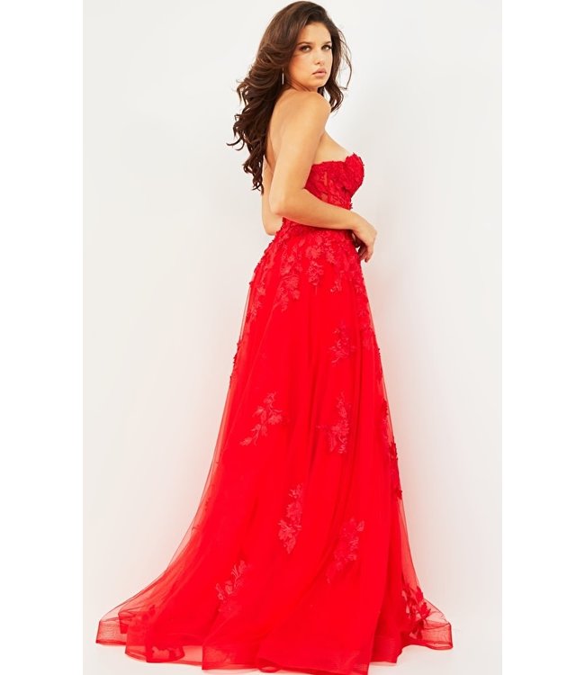 07901 Robe Rouge À Corset