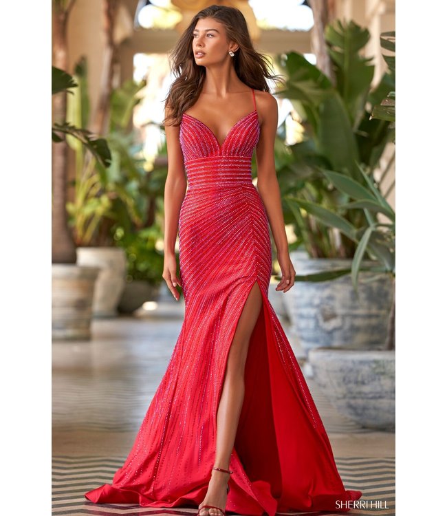 54174 Robe À Fente Avec Décolleté Émeraude