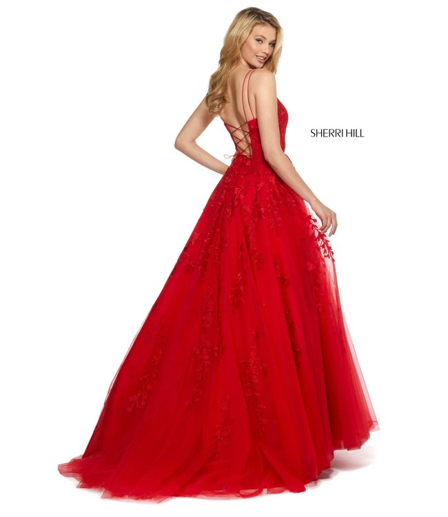 53116 Robe En Dentelle Style Princesse Rouge