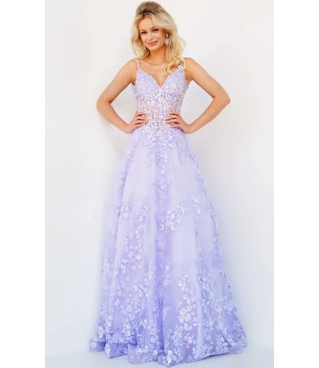 63170 Robe Lilas Corset brillante