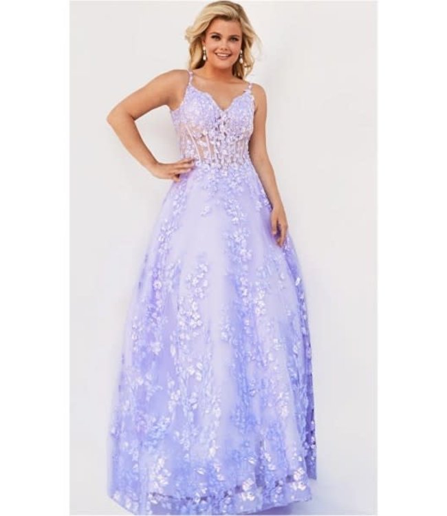 63170 Robe Lilas Corset brillante