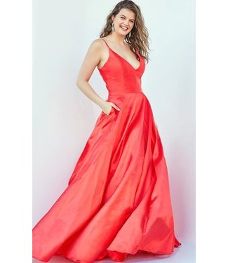 Jovani 66673 Robe Rouge Satinée