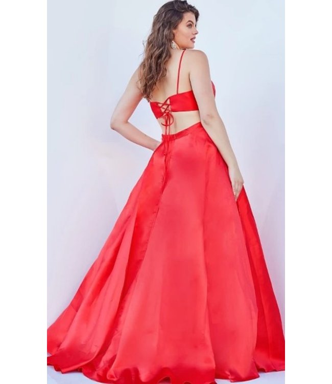 66673 Robe Rouge Satinée