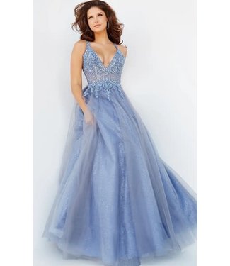 Jovani 22546 Robe En A Bleu Cloud