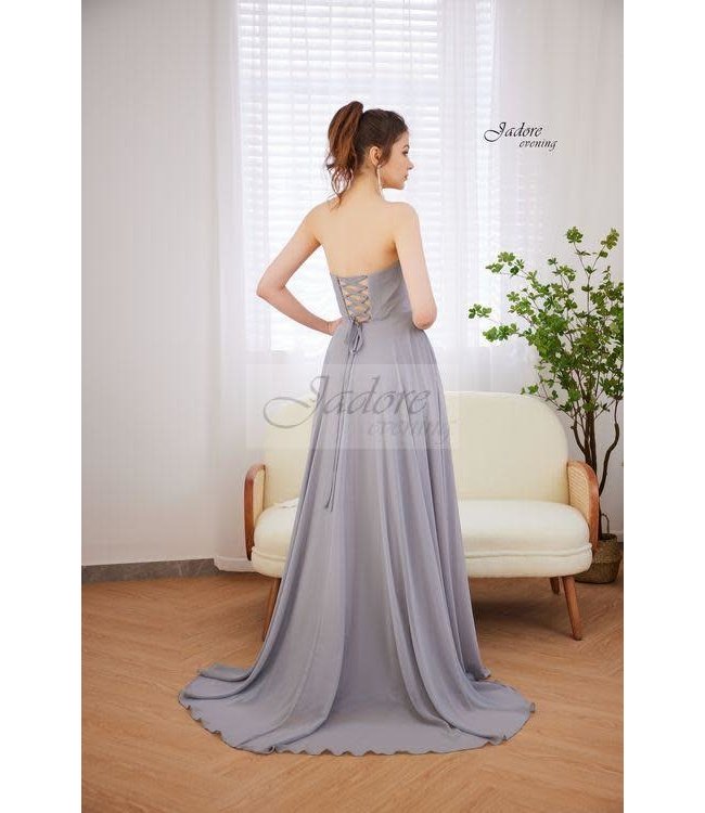 J21007 Robe  Bustier Bleu Cobalt