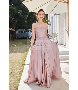 J21011 Robe En Satin Rose