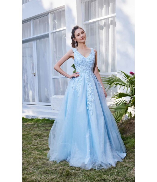 J21032 Robe Dentelle Coupe En A Dove