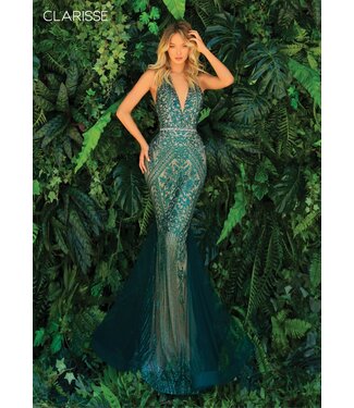 8128 Robe sirène décolleté