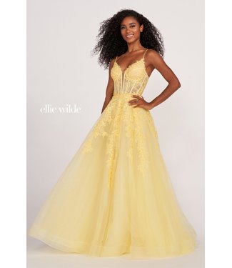 34036 Robe En Tulle Jaune