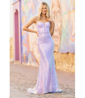 55522 Robe Lilas Corset Brillante