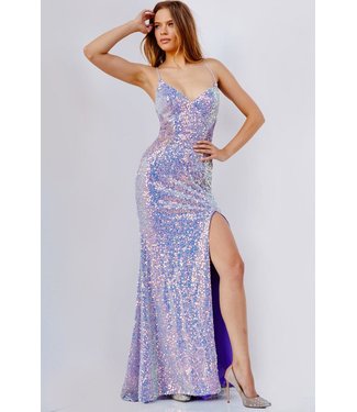 24010 Robe À Paillettes Lilas