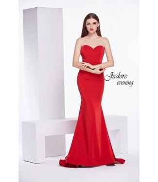 j14047 Robe Sirène Rouge