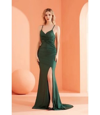 J22024 Robe Ajusté Émeraude