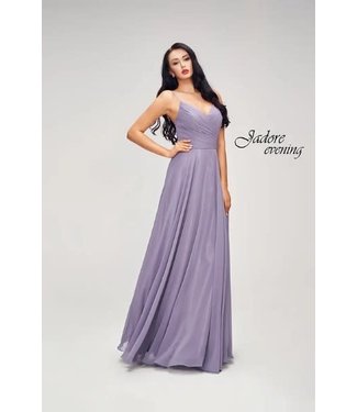 J17040 Robe Fluide Gris Fumée