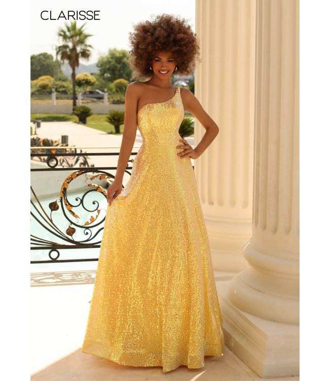 Clarisse 810563 Robe Une Bretelle Jaune Daffodil