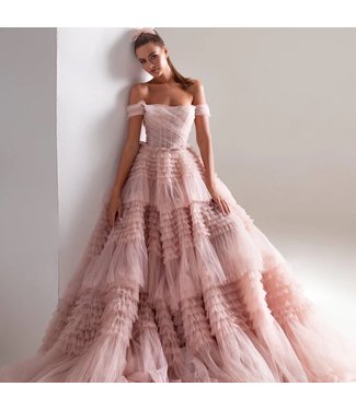 Victoria Misty Rose Avec Tulle À Étages