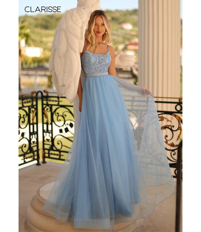810592 Robe En Tulle Dos Lacé CinderellaBlue