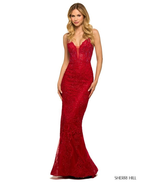 Sherri Hill 55395 Robe Sirène Rouge