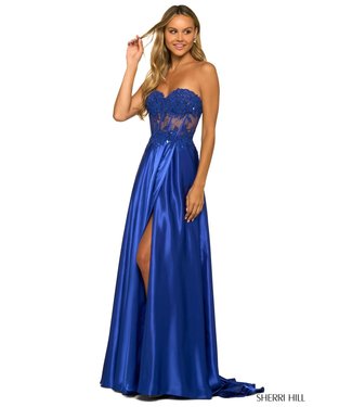 55475 Robe À Corset  En Satin Lilas