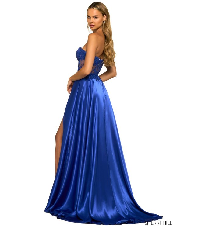 55475 Robe À Corset  En Satin Lilas