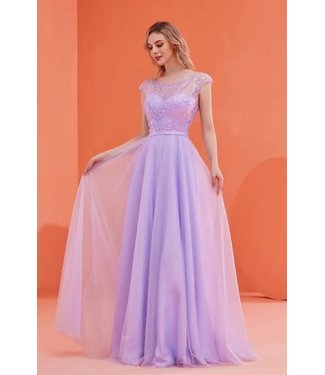 J22041 Robe Fluide Violet
