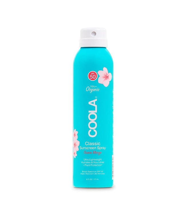 Coola Classique Corps FPS 50 Goyave Mangue Vaporisateur 6oz/177ml