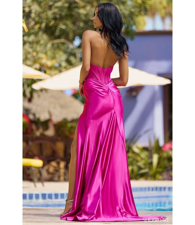 55886 Robe Décolleté Effet Corset Royal