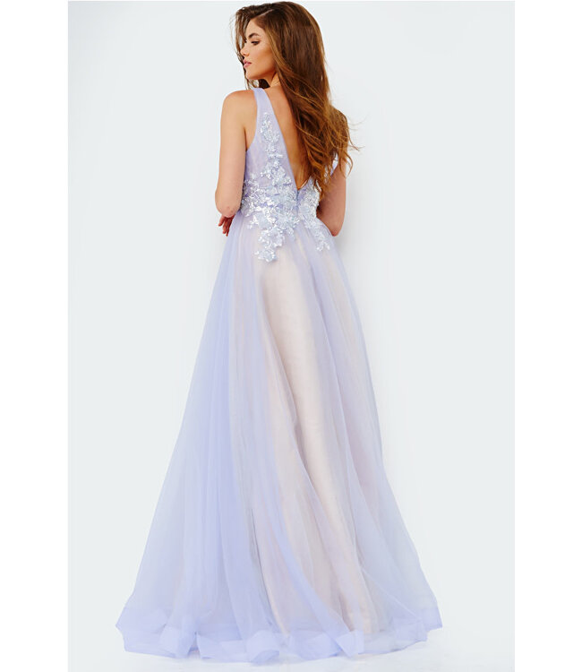 07638 Robe Avec Broderie Lavande