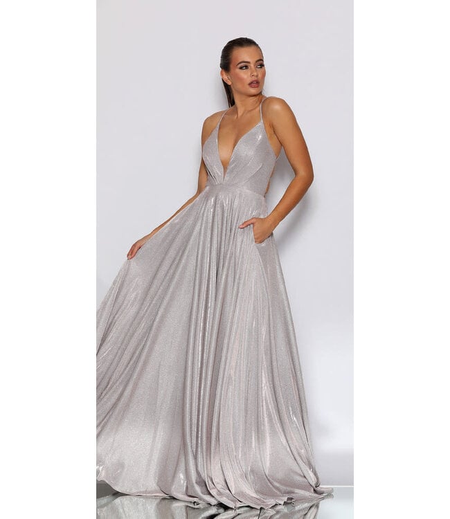 JX2106 Robe Brillante Décolleté Musk