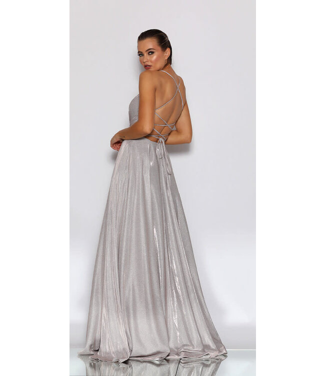 JX2106 Robe Brillante Décolleté Musk