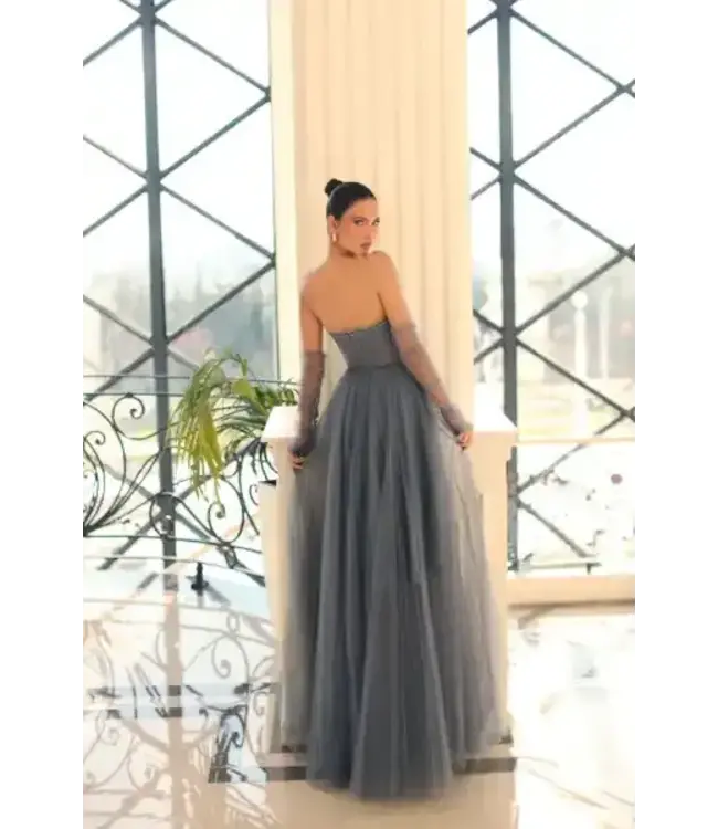 NC1064 Robe Corset Fluide Métal