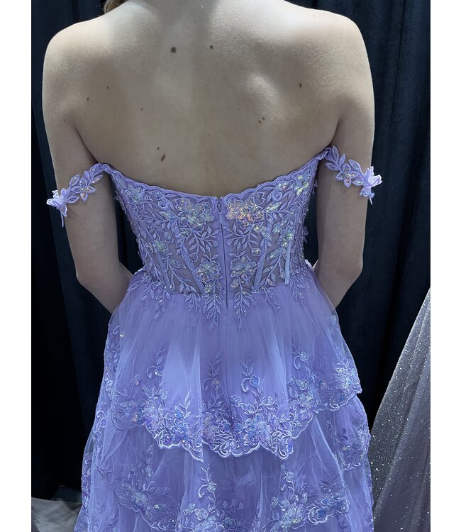 36687 Robe À Corset À Étage Lilas
