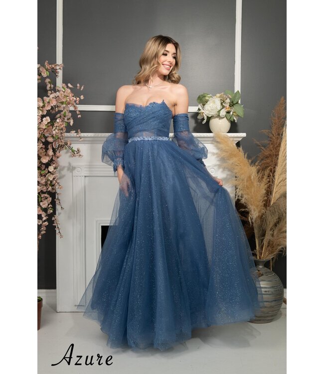 A8007 Robe Bustier Indigo