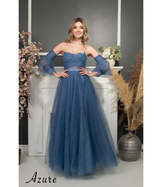 A8007 Robe Bustier Indigo