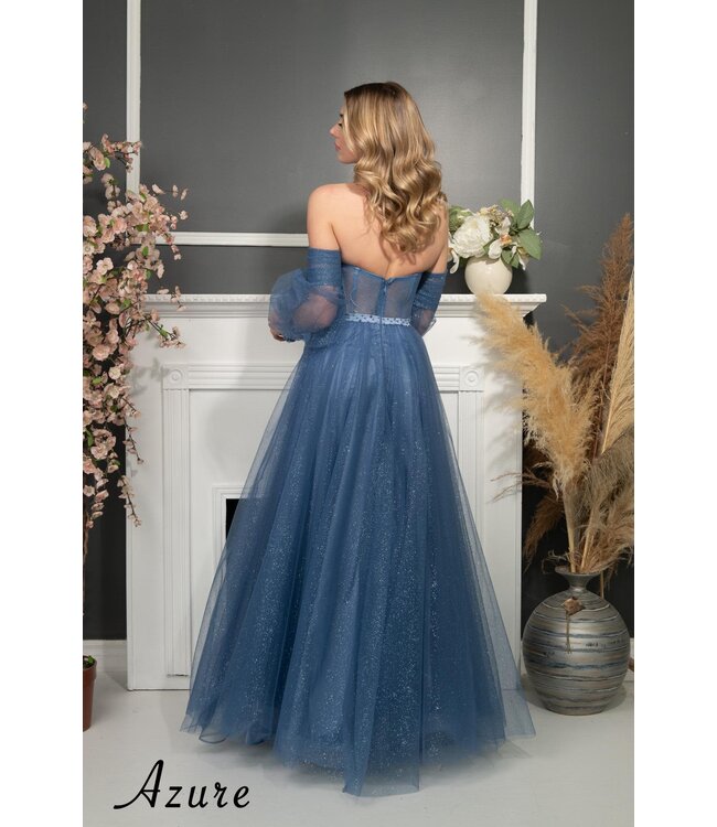 A8007 Robe Bustier Indigo