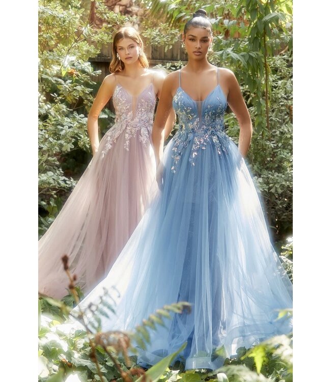 3411 Robe En Tulle Bleu