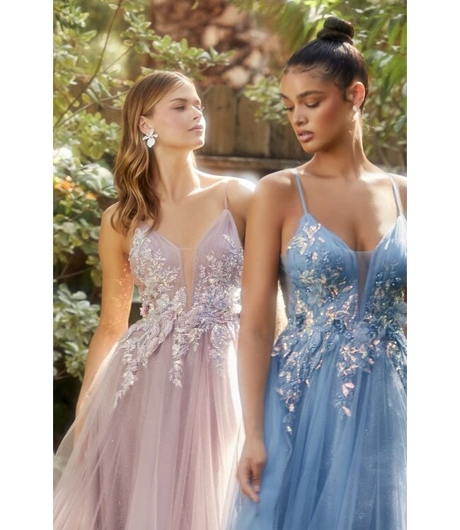 3411 Robe En Tulle Bleu
